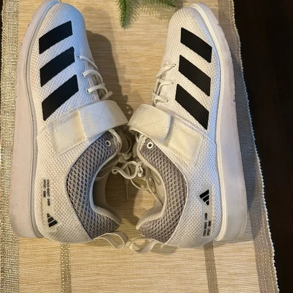 Adidas  Powerlift Weightlifting Shoes White/Black- Size 10.5 - Picture 6 of 9